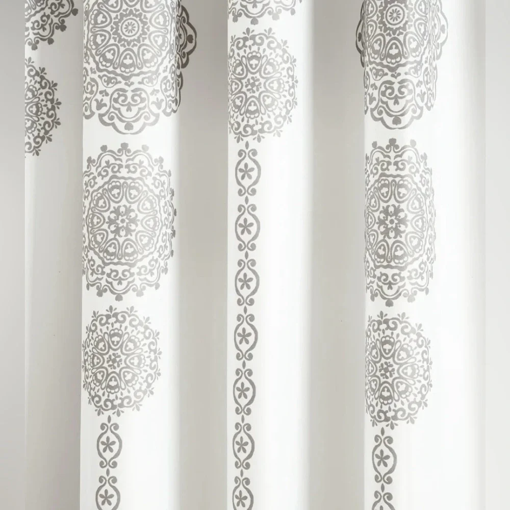 Lush Decor Stripe Medallion Curtains Fabric Mandala Bohemian Damask 84